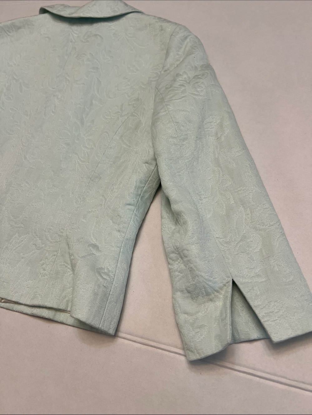 HALOGEN LIGHT GREEN COTTON FLORAL BLAZER SIZE LARGE - Picture 5 of 16